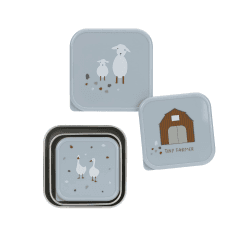 LÄSSIG Snackbox 3er Set Edelstahl 3 Stück Tiny Farmer blue Blau Angebot bei HelloDeals
