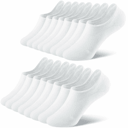 Sneaker Socken Herren & Damen Füßlinge 8 Paar No Show Unsichtbare Kurz SneakerSocken Unisex Set Gr. 35-50 Socken Baumwolle 39-42 Kurz 8 x Weiß Angebot bei HelloDeals