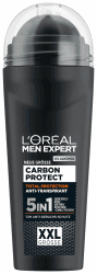 L'Oréal Men Expert XXL 5in1 Deoroller für Männer, Deo Roll-On gegen starken Schweißgeruch, Schwitzen, Achselnässe und weiße Rückstände, Herren 48H Deodorant ohne Alkohol, Carbon Protect, 1 x 100 ml XXL Deoroller 100 ml (1er Pack) Angebot bei HelloDeals