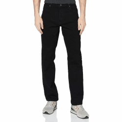 Wrangler Herren Jeans Straight - Mid Waist - Regular Fit - Blau Schwarz W30-W44 32W / 34L Black Rinse Angebot bei HelloDeals