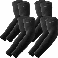 YQXCC Kühlung UV-Schutz Ärmlinge, Arm Sleeves Tattoo Cover für Damen Herren | UPF 50, leicht & atmungsaktiv, nahtlose Armabdeckungen, Outdoor-Arbeiten, Ideal für Basketball, Baseball, Golf Schwarz*4 Angebot bei HelloDeals