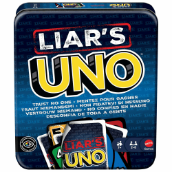 Mattel Games Liar’s UNO Kartenspiel in Aufbewahrungsdose, ab 7 Jahren, 2-6 Spieler Angebot bei HelloDeals