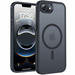 TOCOL für iPhone 16e Hülle, Kompatibel mit MagSafe, Matt Schwarz | Starke Haftkraft Magnetring, Kameraschutz mit erhöhten Rändern, Militärschutz Stoßfest Kratzfest, Durchscheinend Rückseite Schwarz iPhone 16e Angebot bei HelloDeals