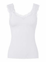 PIECES Female Top PCBARBERA Spitze | Sleeveless Top L Bright White Angebot bei HelloDeals