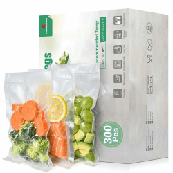 KitchenBoss Vakuumbeutel Lebensmittel 300 Beutel：20x30 cm Vakuumierbeutel für Sous Vide und Vakuumiergerät, Sous Vide Gefrierbeutel Stark & Reißfest, Kommerziell Folienbeutel 175 µm Angebot bei HelloDeals