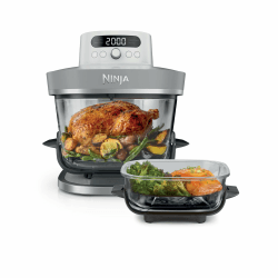 Ninja CRISPi PRO XL Glas-Heißluftfritteuse (Air-Fryer), Weiß AS090EUWH | 5 voreingestellte Zubereitungsfunktionen, inkl. CleanCrisp-Glasbehälter (5,7 l und 2,3 l) und Aufbewahrungsdeckel Angebot bei HelloDeals