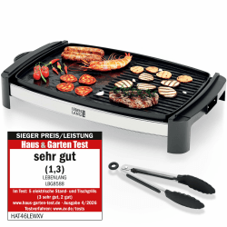 LEBENLANG Tischgrill Elektrisch 2000W - Inkl. Grillzange I 45x30cm | Plancha Elektrogrill für Balkon Innen & Außen I Elektrischer Teppanyaki Balkongrill Grill Elektrische Grillplatte Manueller Tischgrill - LBG8588 Angebot bei HelloDeals