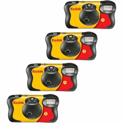 Kodak Fun Saver Einwegkamera mit Blitz, 35 mm, Einwegkamera mit Blitz, 27 Belichtungen, 4er-Pack Full-Size Angebot bei HelloDeals