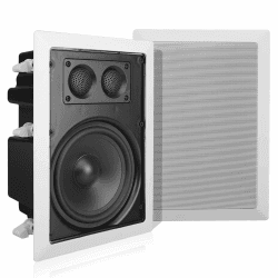 Pyle Wand-/Deckenlautsprecher, Titan-Hochtöner, echter Stereo-Sound, 360 W | 16,5 cm Langhub-Tieftöner, einfache Unterputzmontage, ideal für Mehrraum-Beschallung & Heimkino 360W Angebot bei HelloDeals