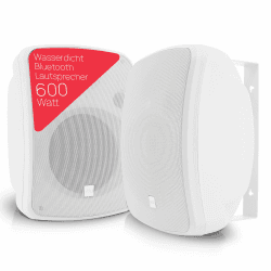 Pyle Lautsprecher Wandhalterung, Musikbox Bluetooth Groß 600 Watt, wasserdichte Box Outdoor & Indoor, Wand- & Deckenlautsprecher, Aktiv & Passiv, Stereo Speaker Wallmount Wetterfest 5.25" (13,34 cm) Weiß 600W Angebot bei HelloDeals
