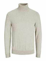 JACK & JONES Emil Knit Roll Neck Jumper M Oatmeal Angebot bei HelloDeals