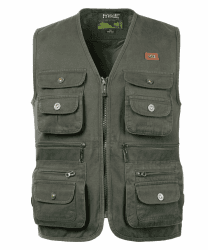 Herren Outdoor Jagdweste Reporterwesten Ärmellos Jacke Anglerweste Fotografie Freizeitweste Safari Weste mit Vielen Taschen für Jagd Angeln Camping Grün 3XL Angebot bei HelloDeals