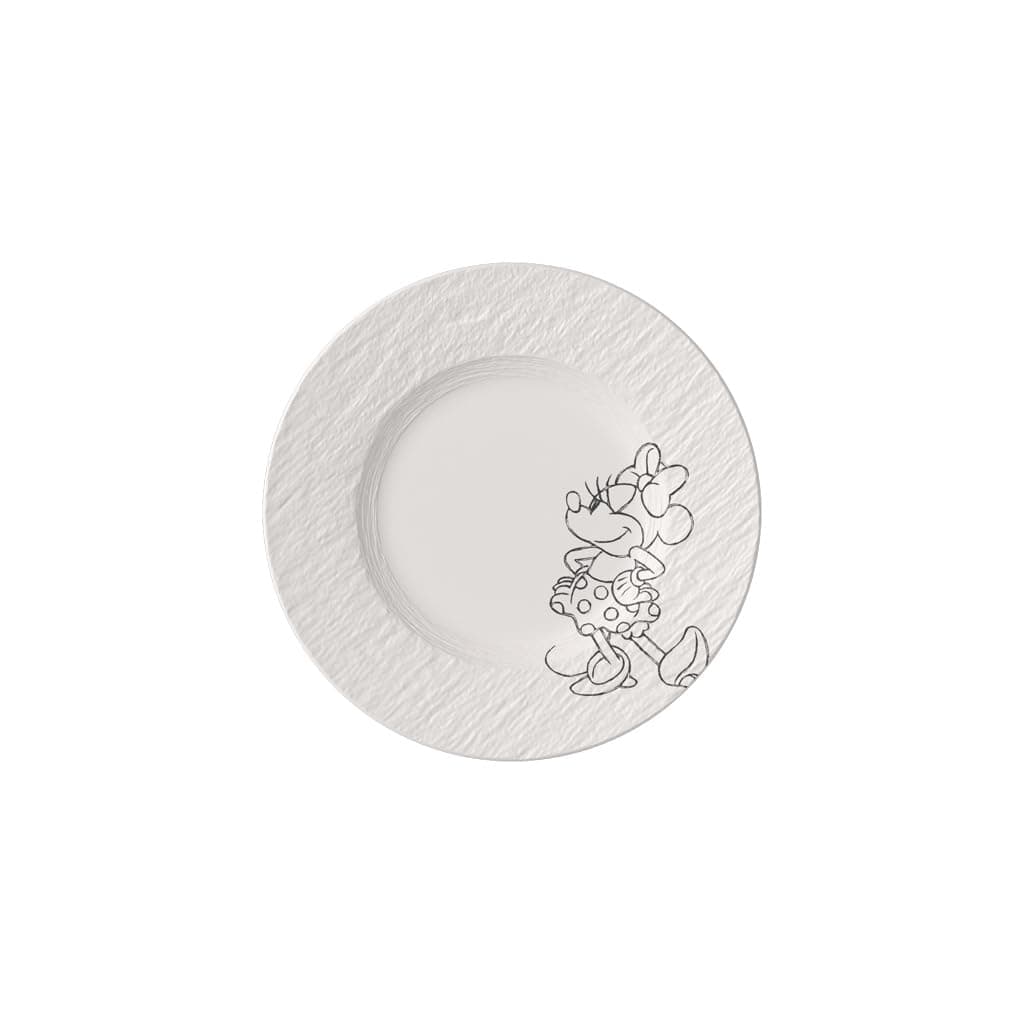 Villeroy & Boch Manufacture Rock blanc – Mickey Mouse – Frühstücks-/ Dessertteller, weiß, spülmaschinenfest & mikrowellensicher, Schieferoptik mit Disney Mickey Mouse Kreidedekor, Premium Porzellan Minnie Angebot bei HelloDeals