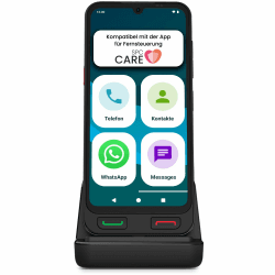 SPC Zeus 2 PRO - Senioren-Smartphone, einfacher Modus, XXL-Icons, 6,1" | Kompatibel mit der SPC Care App: Steuerung/Ortung, 128GB, physische Tasten, Ladestation, SOS und 2 Kameras Angebot bei HelloDeals