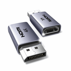 UGREEN 4K@30Hz Displayport auf HDMI Adapter Unidirektional 2 Stücke | Unterstützt 4K@30Hz/2K@60Hz/1080P@120Hz, HDR und DP++, Plug and Play, Kompatibel mit HP, Dell, Monitor, AMD, GPU, NVIDIA Angebot bei HelloDeals