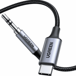 UGREEN USB C zu 3,5 mm Klinke Kabel DAC Stereo Auto Aux zu USB C Kabel (1m) | Typ C Kopfhörerkabel Kompatibel mit iphone 17/17 air/17 pro/17 pro max,Galaxy S25 Ultra S24 S23 2025 iPad Air 11/13 Silber Angebot bei HelloDeals