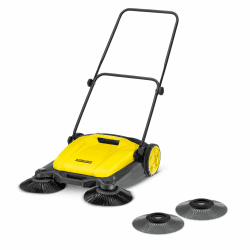 Kärcher Kehrmaschine S 3 Twin 2-in-1, Arbeitsbreite: 650 mm, bis zu 1.800 m²/h Fläche, Kehrgutbehälter: 16 l, Gewicht: 9,7 kg, 2 Seitenbesen für trockenen Schmutz, 2 Seitenbesen für feuchten Schmutz bis 1.800 m²/h Angebot bei HelloDeals