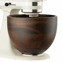 COFUN Rührschüssel aus Holz für KitchenAid Küchenmaschinen, 4.3L, 4.7L/4.8L | Holzschüssel für KitchenAid Küchenmaschinen, Natürliche Akazien-Holzschüssel mit Edelstahl-Sockel, Handgefertigte Schüssel Braun Angebot bei HelloDeals