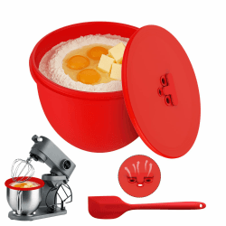 Silikon Einsätze für KitchenAid 4.8L (5 Qt) Standmixer,1 PCS Silikoneinsatz für Kitchenaid mit Deckel,Ausgießer & Luftventil zum Teig Gären,Kitchen Aid Silikoneinsatz Hitzebeständig. Angebot bei HelloDeals