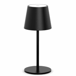 Dimmbare led akku tischleuchte 26CM, 5000mAh(5V 2A) (Schwarz) | camping lampe akku aufladbar,3W 3000K tischleuchte kabellos, IP54 Outdoor Tischlampe für Restaurant, Schlafzimmer, Bar Schwarz 1 Stück Angebot bei HelloDeals