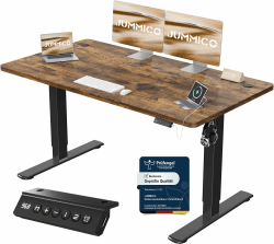 JUMMICO Höhenverstellbarer Schreibtisch mit USB-Ladeanschluss,Schreibtisch Höhenverstellbar Elektrisch 140 x 60 cm, Steh-Sitz Tisch Stehpult Verstellbarer Computertisch,Standing Desk,Braun Braun 140 x 60 cm Angebot bei HelloDeals