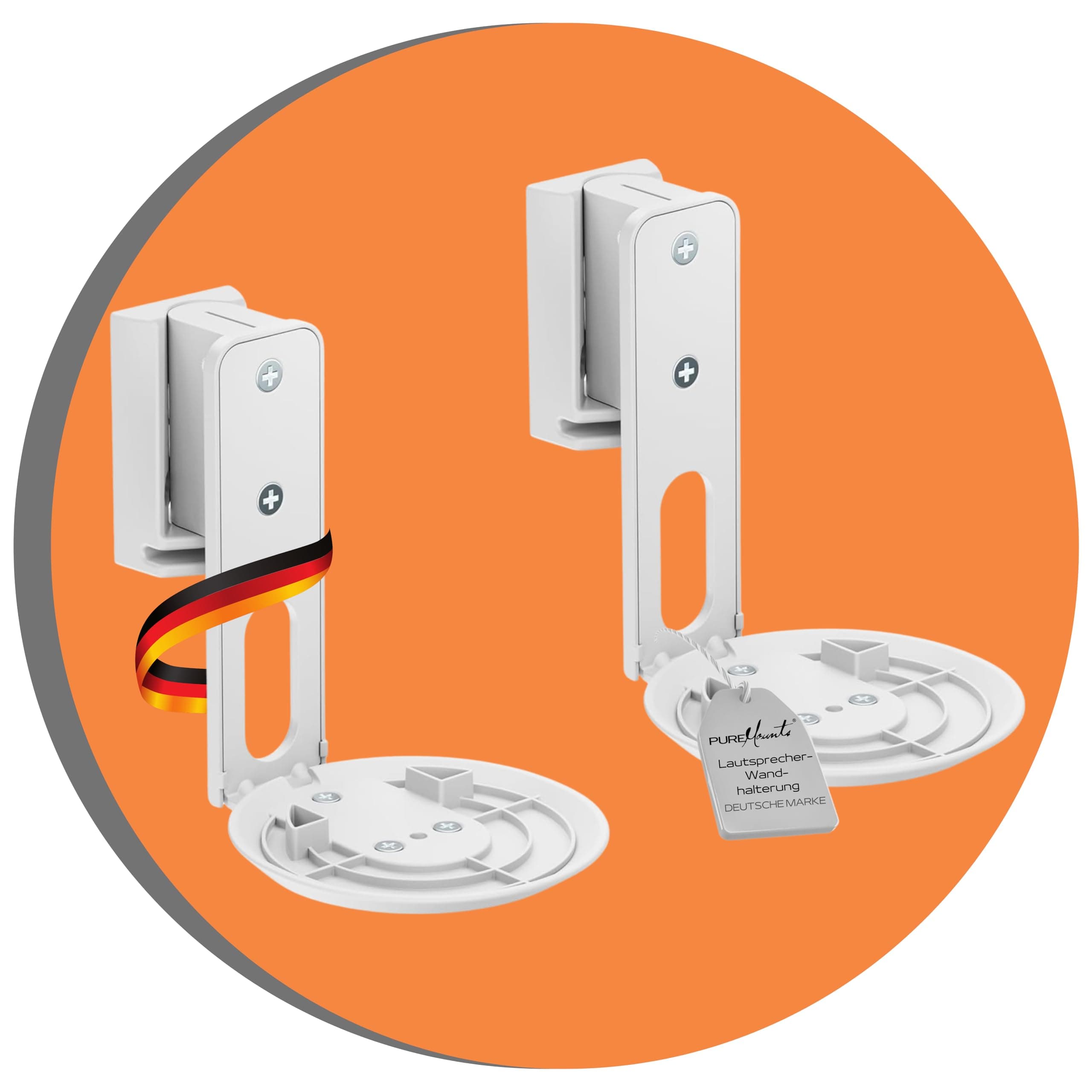 PureMounts Lautsprecher-Halterung Wandhalterung für Sonos Era 100 300 | 2er Set Schwenkbare Halterung für Lautsprecher mit Kabelmanagement und flexibler Ausrichtung für perfekten Klangwinkel 2er Set weiß Angebot bei HelloDeals