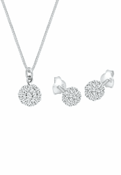 Elli Schmuckset Damen Kugel mit Kristalle in 925 Sterling Silber Angebot bei HelloDeals