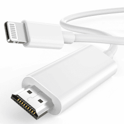 [Apple MFi-Zertifiziert] Lightning auf HDMI-Kabel für iPhone auf TV | 2M 1080P Digitales AV-Adapter Bildschirm Sync Connector Kompatibel für iPhone 14 12 13 11 XS XR X 8, für TV Projektor Monitor Angebot bei HelloDeals