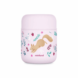 Miniland Thermy Speisebehälter für Kinder 280 ml aus Edelstahl, Doppelwandige Isolierung, Auslaufsicher | Squirrel Dreamland Rosa Squirrel Angebot bei HelloDeals