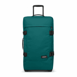 Eastpak Tranverz M Koffer 78L (67 x 35,5 x 30 cm), mittelgroßer Reisekoffer mit Rollen, leichtes Gepäck mit 2 Fächern, Teleskopgriff & TSA-Schloss - PEACOCK GREEN Peacock Green TRANVERZ M Angebot bei HelloDeals