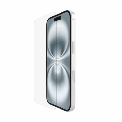 Belkin ScreenForce UltraGlass 2 antimikrobielle iPhone 15, Display-Schutzfolie, kratzfest, dünnes Glas, in Tests bestätigter Härtegrad 9H für iPhone 15/iPhone 14 Pro, blasenfreien Anbringung Angebot bei HelloDeals