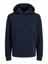 JACK & JONES Herren Hoodie Kapuzenpullover JJESTAR JJ Sweat Hood - Relaxed Fit S Dark Navy Angebot bei HelloDeals