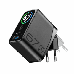 Cellularline PowerView IQ Ladegerat 67W mit TFT Display fur schnelles Laden und Leistungssteuerung in Echtzeit, schwarz Ladegerät TFT Angebot bei HelloDeals