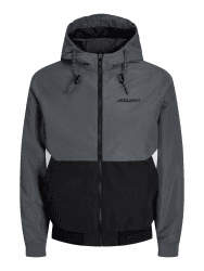 JACK & JONES Herren Jjerush Hood Bomber Noos Pls Bomberjacke XL Turbulence Angebot bei HelloDeals