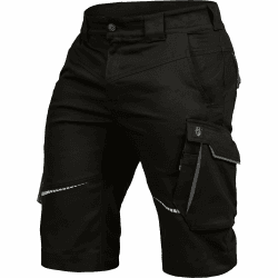 Leibwächter Arbeitsshorts Herren Flex Line – Robuste Cargo Hose mit Taschen – Handwerker Shorts – Berufsbekleidung – Multifunktionshose mit Reflektoren 48 Schwarz-grau Angebot bei HelloDeals