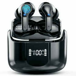 2026 Bluetooth Kopfhörer in Ear, 6D Stereo Kopfhörer Kabellos Bluetooth 5.4 | 56Std Tiefer Bass ENC Noise Cancelling Wireless Earbuds, 3g Mini USB-C Ohrhörer Sport, IP-X7 Wasserdicht für Android iOS Angebot bei HelloDeals