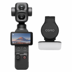 DJI Osmo Pocket 4P Standard Combo, 4K-Vlog-Kamera mit Dual-Objektiv | 3× optischer Zoom, bis zu 12× Zoom, 4K/240 fps, 17 Blendenstufen Dynamikumfang, 103 GB integrierter Speicher, Fülllicht Angebot bei HelloDeals