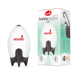 ROCKIT Rocker Kinderwagenschaukler -Das Original- Einschlafhilfe Baby wiederaufladbar (USB), stufenlos einstellbar & ultraleise mit 60-Min Timer -inkl. Halterung, Rakete schaukelt Kinderwagen & Buggy Rockit mit 1 Halterung Angebot bei HelloDeals