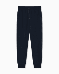 Emporio Armani Herren Hose Basic Terry Pants with Cuffs S Blau Angebot bei HelloDeals