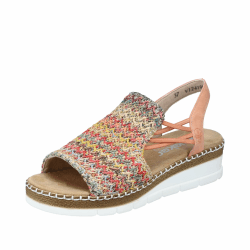 Rieker V1241-90 Damen Sandale Textil/Synthetik beige beige 38 EU Mehrfarbig 90 Angebot bei HelloDeals