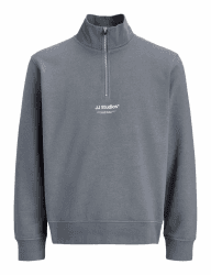 JACK & JONES Herren Sweatshirt JJESOHO Sweat Quarter Zip - Relaxed Fit L Turbulence Angebot bei HelloDeals