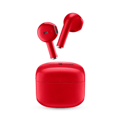 Music Sound | Swag - Kabelloses Kapsel-Headset - Wiedergabezeit bis 20 Stunden - Bluetooth - Rot Angebot bei HelloDeals