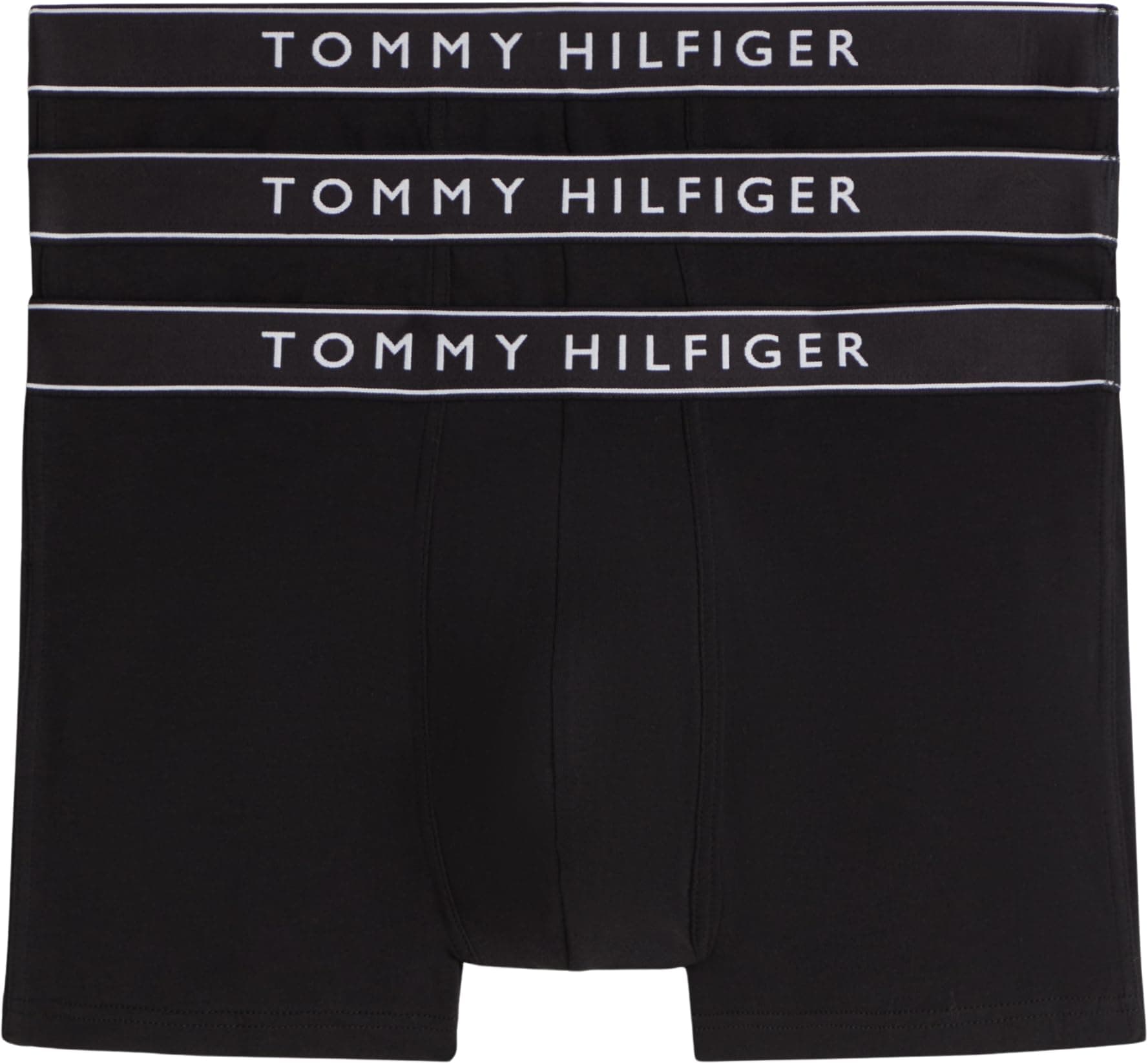 Tommy Hilfiger Herren 3er Pack Boxershorts Trunks Unterwäsche L Red (Blk/Blk/Blk) Angebot bei HelloDeals