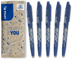 PILOT - FriXion Ball 0.7 Set - 5 Stück: Farbe Blau - Radierbare Tintenroller 0,4mm Strichstärke - Angenehme Schreibführung, Thermosensitive Tinte, Austauschbare Mine - Mittlere Spitze Angebot bei HelloDeals