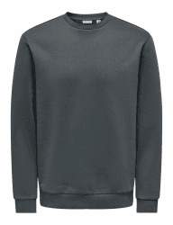 Only & Sons Herren Onsceres Crew Neck Noos Sweatshirt (1er Pack) L Grey Pinstripe Angebot bei HelloDeals
