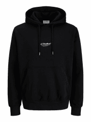 JACK & JONES Male Kapuzenpullover Gedruckt Kapuzenpullover | Bio-Baumwolle | nachhaltige Materialauswahl | Kapuzen-Design für lässigen Look | Pflegeleicht und langlebig | Normal Fit XL Schwarz Angebot bei HelloDeals