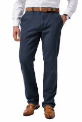 JP 1880 Herren Chino Chino Hose Flexnamic®, Wolloptik, Regular Fit 48W / 32L Navy Blau Angebot bei HelloDeals