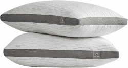 ACCURATEX Bambus Kissen 2er Set, höhenverstellbares Kopfkissen, 40×80 cm | Hybrid Füllung aus zerkleinertem Memory Foam & Daunenersatz, anpassbare Füllmenge, abnehmbarer Bezug, weich & stützend Grau 40×80 cm Angebot bei HelloDeals