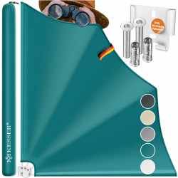 KESSER® Balkonfächer klappbar mit Wandhalterung | 140x140cm | Sichtschutz Balkon Windschutz | Balkonsichtschutz | Seitenmarkise | witterungsbeständig | inkl. Montagematerial (Petrol, ohne LED) ohne LED Petrol Angebot bei HelloDeals