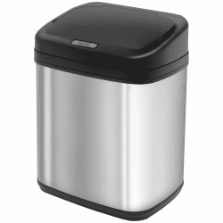 HOMCOM Sensor Mülleimer 20L Edelstahl mit Bewegungssensor Silber+Schwarz | Automatischer Mülleimer, Abfalleimer mit Inneneimer, Müllbehälter, Abfallbehälter für Büro, Schlafzimmer, Küchen Angebot bei HelloDeals